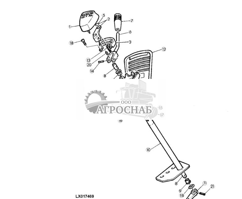 ДЕТАЛИ ПЕРЕКЛЮЧЕНИЯ, МЕХАНИЧЕСКОЕ УПРАВЛЕНИЕ РЕВЕРСОМ НА РУЛЕВОЙ КОЛОНКЕ - ST209220 231.jpg